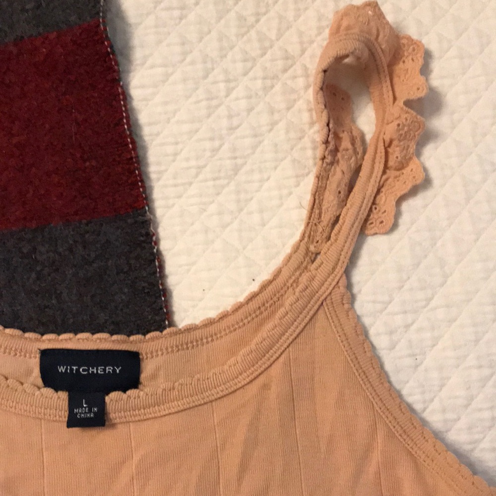 Tank with Broderie Anglais detail.